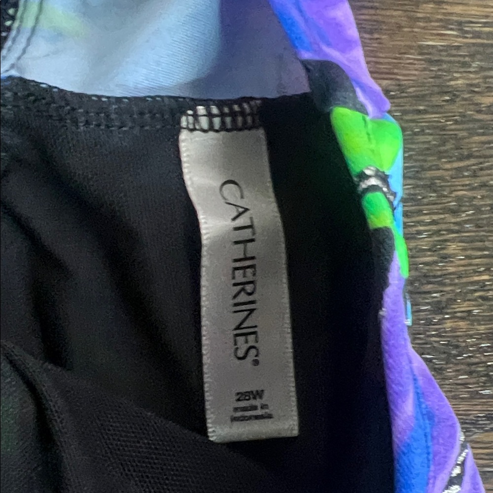 NEW Catherine’s Women’s Swim Dress / Swim Coverup Vibrant Blue, Purple and Green - Picture 2 of 6